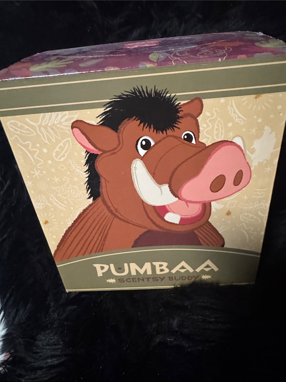 Scentsy Pumbaa Decorative Box in Brown & Pink